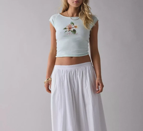Y2K-Style-Summer-Womens-T-Shirt-Cropped-Short-Sleeve-Floral-Print-Korean-Logo-Breathable-Anti-Wrinkle-Knitted-100-Cotton