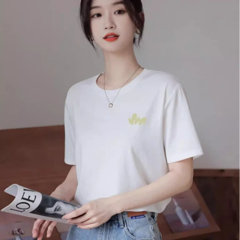 ZZH-YF2117-Womens-short-sleeved-T-shirt-loose-and-casual-top-versatile-and-slim-fitting