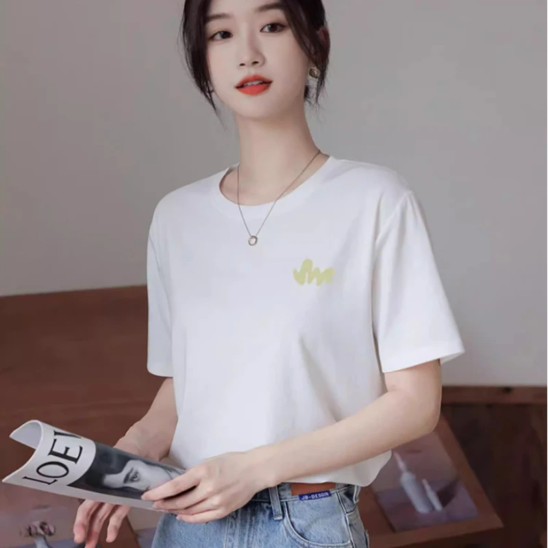 ZZH-YF2117-Womens-short-sleeved-T-shirt-loose-and-casual-top-versatile-and-slim-fitting