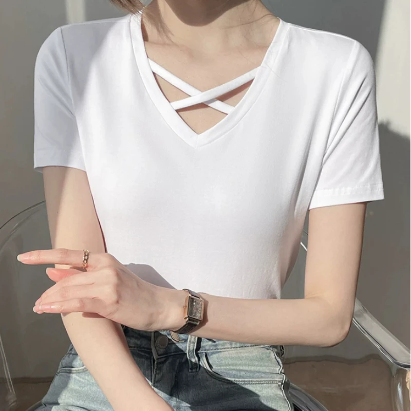 ZZH-YF2441-Womens-short-sleeved-T-shirt-summer-loose-and-versatile-top-student-casual