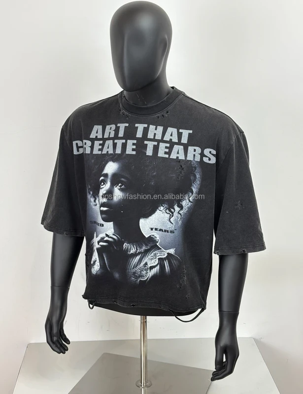 t-Shirt-Manufacturer-High-Quality-Acid-Wash-Black-Cropped-T-Shirt-Men-Drop-Shoulder-Distressed-Cotton-Graphic-T-shirts